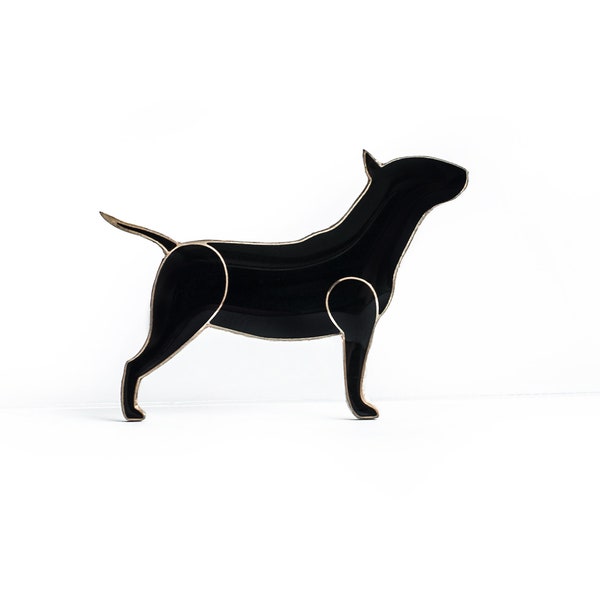 FINAL SALE - Bull Terrier silhouette pin - Bull Terrier jewelry - Bullterrier brooch - Bull Terrier gift - Lapel pin - Bull terrier art
