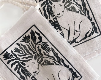 Bull Terrier Flag Garland, Hand printed textile art, Lino print bunting, Dog bunting, Bull Terrier art, Bunting banner, Wall decor