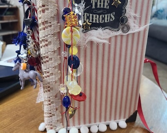 Handmade Circus Junk Journal – Mixed Media Collage Art Diary