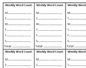 Printable planner stickers word count