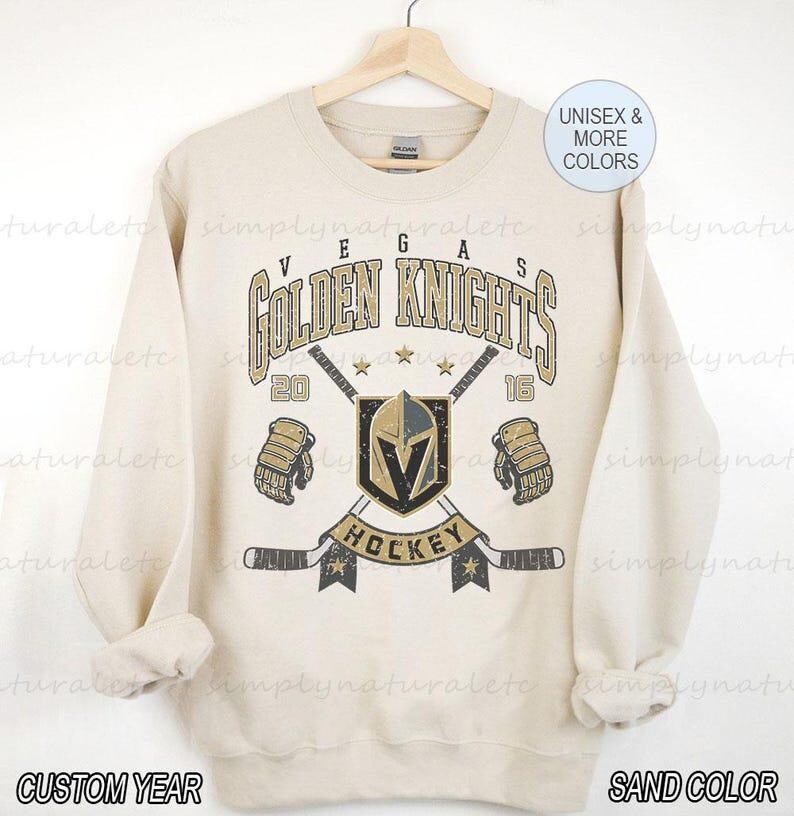 Vegas Golden Knights Sweatshirt Crewneck, Vintage Golden Knights Shirt