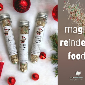 Personalized Magic Reindeer Food | Christmas Gift for Kids | Stocking Stuffers | Student Gifts | Custom Reindeer Dust | Elf or Advent Gifts