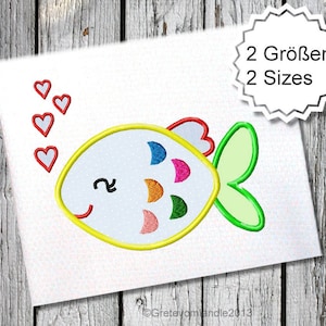 Een vis 10x10 13x18 toepassing borduursel bestand borduurpatroon borduurpatroon