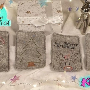 A Advent calendar 13x18 Smarties Blister 22 motifs blank Advent Christmas embroidery pattern Embroider embroidery file
