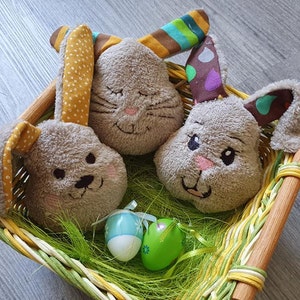 Rabbits 10x10 ITH Lolle and Bolle embroidery file embroidery pattern stuffed animal embroider Easter