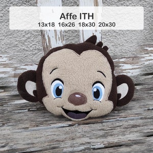 Monkey Piet cuddly pillow head ITH different sizes 13x18 16x26 18x30 and 20x30