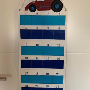 Adventskalender System Auto Komplett 18x30 ITH Winter Sterne Stickdatei Stickmuster sticken Nikolaus Bild 2