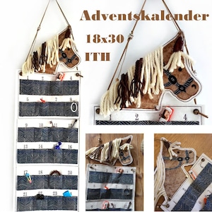 Advent calendar system horse hair complete 18x30 ITH winter star