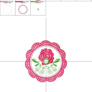 A Crochet Roses Cover Holder ITH 10x10 embroidery file Embroidery pattern embroider crochet doilies image 8