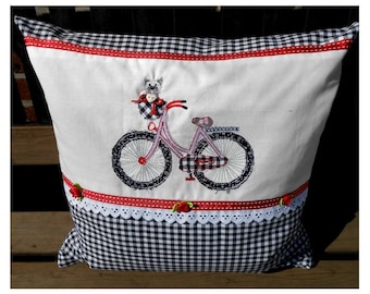 A Bike 13x18 vintage Appli Doodle embroidery file embroidery pattern embroidery