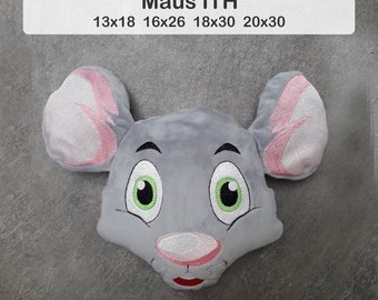 Mouse Ben cuddly pillow head ITH different sizes 13x18 16x26 18x30 and 20x30