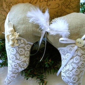 A Angel Wing 13x18 ITH Christmas vintage shabby Embroidery File Embroidery Pattern Embroidery