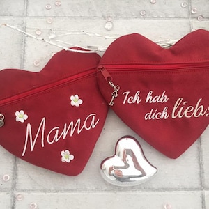 Herztasche "Muttertag" 16x26 ITH - Stickdatei Stickmuster sticken Grete vom Ländle Tasche