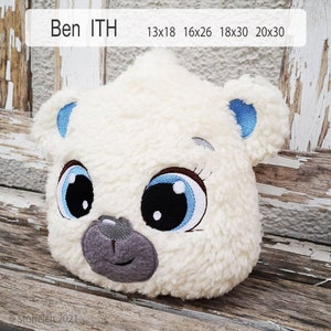 Bear Ben cuddly pillow head ITH different sizes 13x18 16x26 18x30 and 20x30