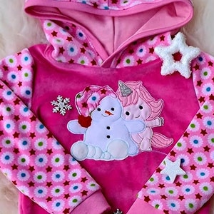 A snowman unicorn different sizes embroider embroidery file embroidery pattern winter frame doodle application