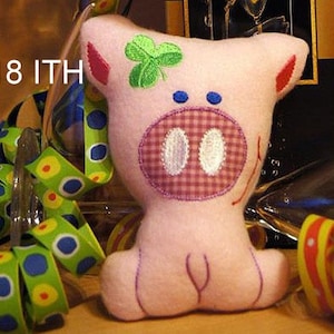 Świnia Ith 13x18 Plik haftu Haft Wzór Haft Lucky Pig