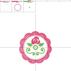 A Crochet Roses Cover Holder ITH 10x10 embroidery file Embroidery pattern embroider crochet doilies image 6