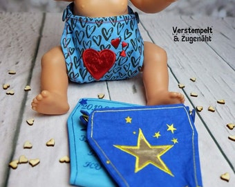 Luiers ITH set 13x18 borduurbestand borduurpatroon borduur pop poppenkleding
