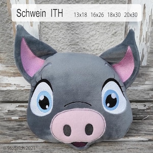 Pig Lynn cuddly pillow head ITH different sizes 13x18 16x26 18x30 and 20x30