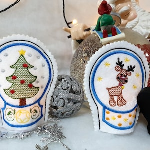 A snow globe ITH 13 x 18 cm embroidery file Advent embroidery pattern embroider Christmas