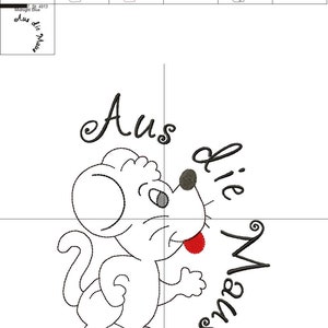A Maus 16x26 Doodle Stickmuster Stickdatei 1 Muster sticken mäuse Bild 2
