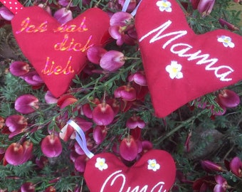 A Mother's Day 10x10 ITH Hearts Embroidery File Embroidery Pattern Embroidery Mom Grandma