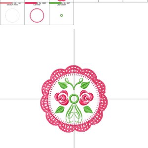 A Crochet Roses Cover Holder ITH 10x10 embroidery file Embroidery pattern embroider crochet doilies image 7
