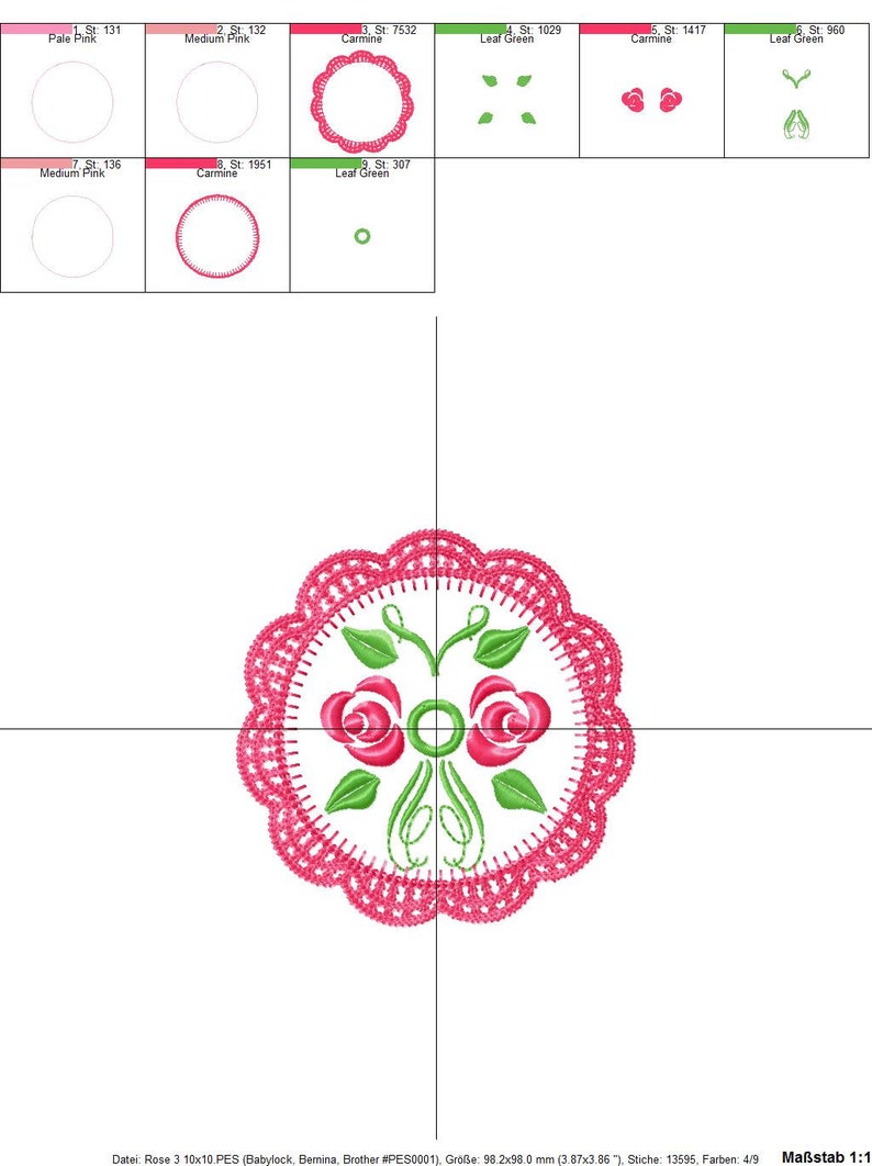 A Crochet Roses Cover Holder ITH 10x10 embroidery file Embroidery pattern embroider crochet doilies image 7