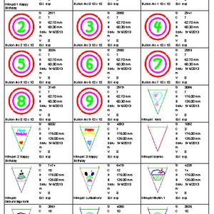 Puede incluir: Un conjunto de 10 banderines de papel de colores con diferentes diseños, incluyendo números, corazones y saludos de cumpleaños. Los banderines miden 44,7 cm de alto y 31,8 cm de ancho.