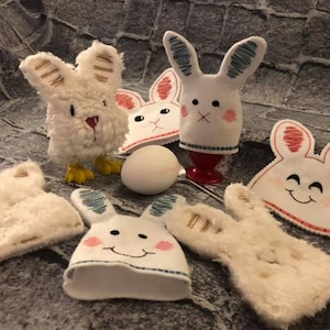 Egg Cozy Bunnies ITH 13x18 Embroidery File Embroidery Pattern Embroider Easter