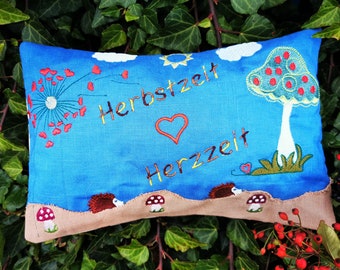 Een basiskussen "On Tour" 18x30 ITH kussen borduurbestand borduurpatroon borduren knuffelig kussen kussen ITH