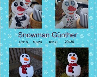 Schneemann *Günther* ITH Set 13x18  16x26  18x30  und 20x30