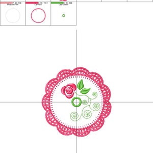 A Crochet Roses Cover Holder ITH 10x10 embroidery file Embroidery pattern embroider crochet doilies image 5