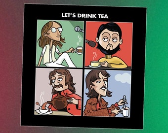 Let's Drink Tea - The Beatles Let It Be / Get Back inspired illustration art print
