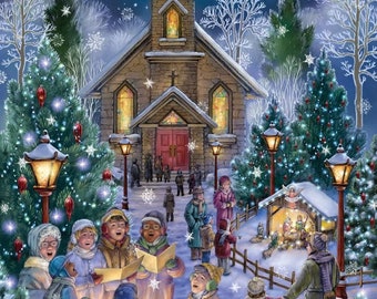 Box of Midnight Mass Christmas Cards - 15 Cards / 16 Foil Lined Envelopes