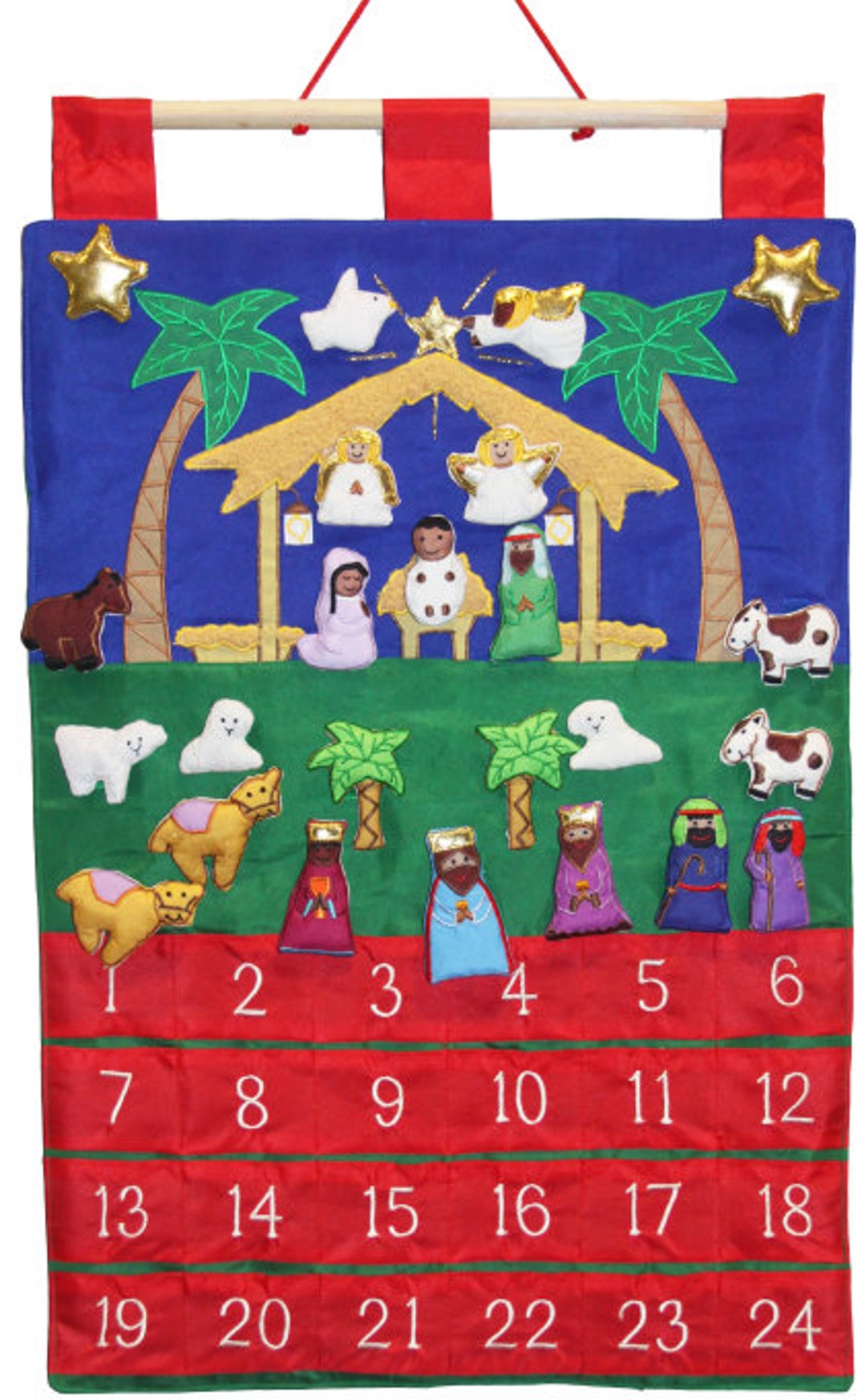 Holy Night Fabric Advent Calendar Etsy