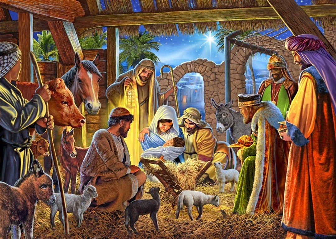 Box of Joyous Nativity Christmas Cards 15 Cards / 16 Foil Lined Envelopes - Etsy