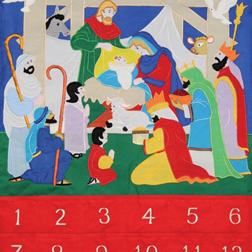 Nativity Fabric Advent Calendar Etsy