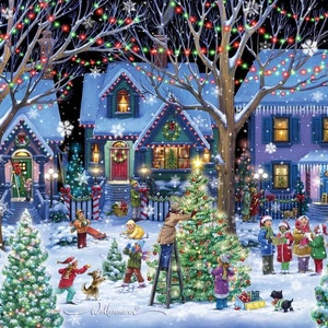 Box of Christmas Cheer Christmas Cards - 15 Cards / 16 Foil Lined Envelopes