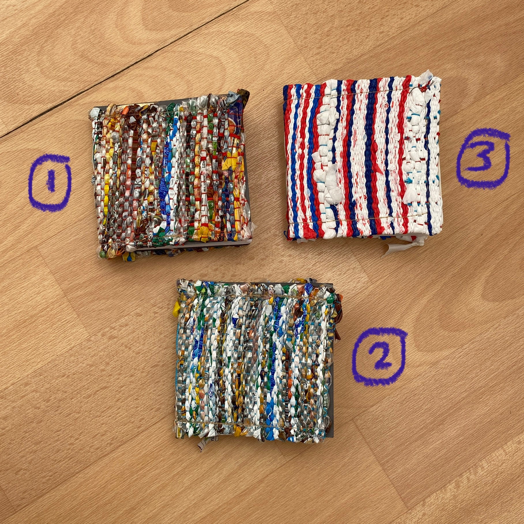 Knitting Loom Hooks Set of 3. Blue, Pink and Green Loom Picks & Wool  Needles 
