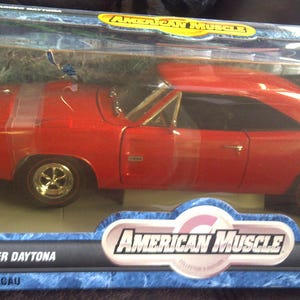 1969 Dodge Charger Daytona Red 1:18 Diecast New in box shelve wear