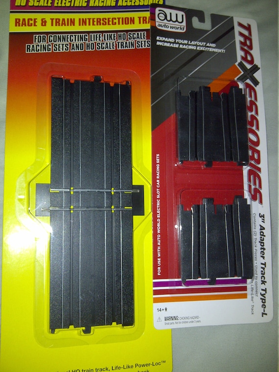 ho scale train slot car crossing