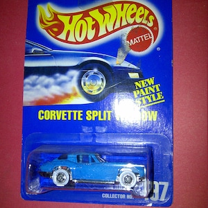 Hot Wheels #197 1963 Corvette all blue Karte 1/64 s Gauge neu auf Karte gegossen