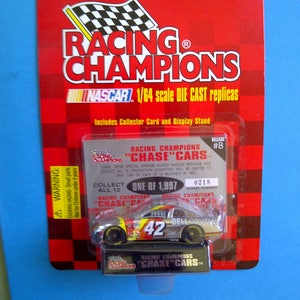 Racing Champion Nascar Chase Car #42 Bell South S Gauge DieCast neu auf Karte