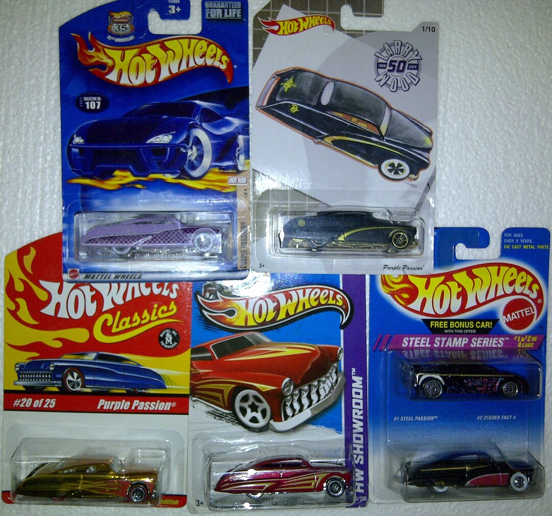 Hot Wheels Purple Passion Instant Six Car Collection New on Cards Lot 1 Zen Etsy