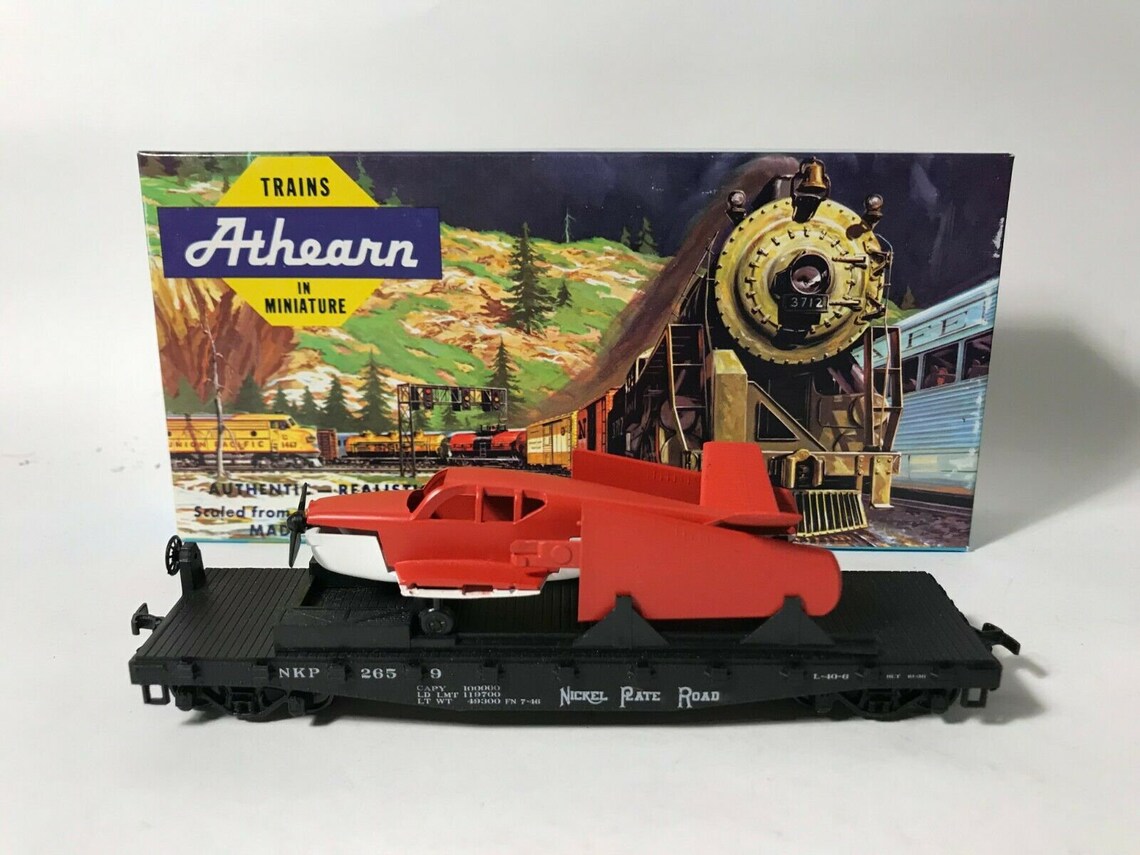 Ho Train Car Kit 40' Flat NKP With Airplane New in Box Etsy