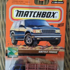 Streichholzschachtel #50 Viehwagen mit Rindern 1/64 neu auf Karte