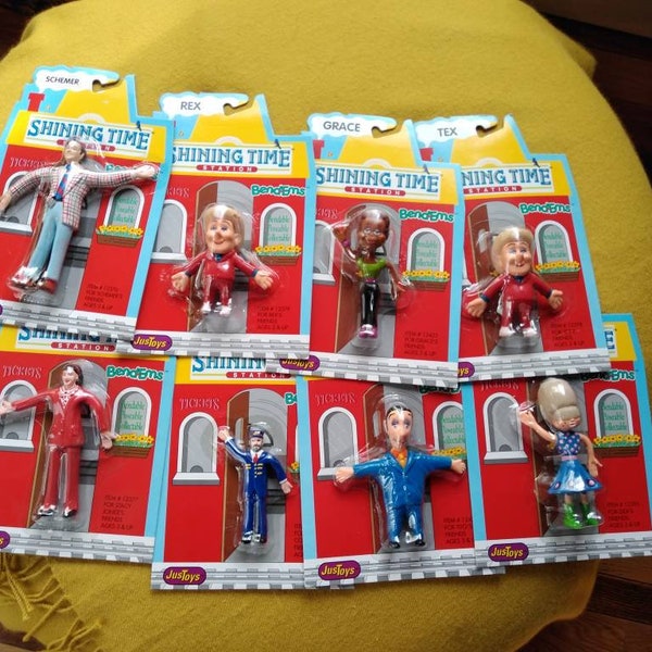 Shining Times Station new on card 8 bendable figures