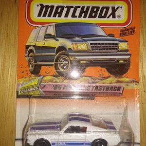 Streichholzschachtel #72 1965 Ford mustang Fastback 1/64 neu auf Karte