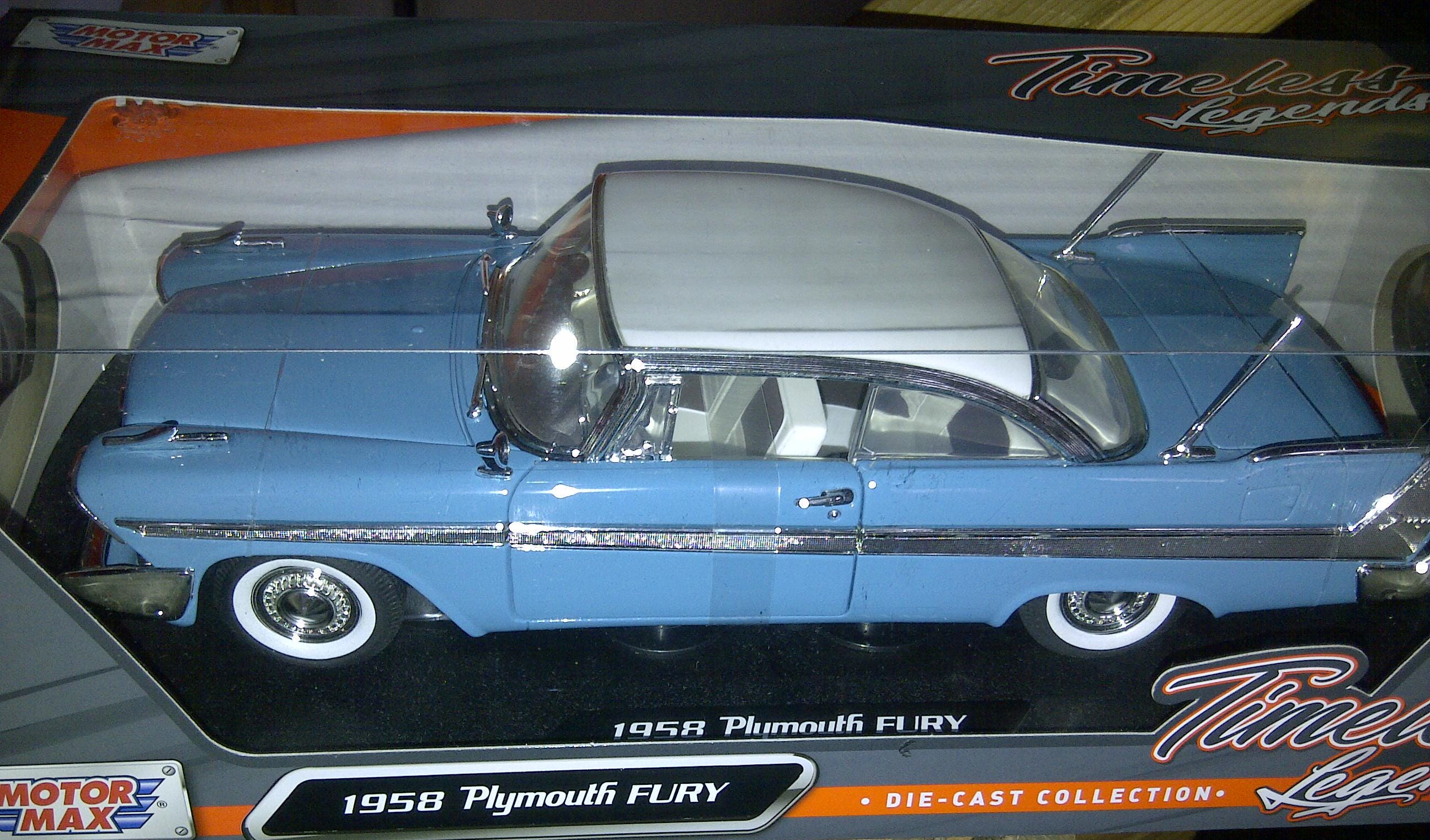 1958 Plymouth Fury Blue 1:18TH Diecast New in Box - Etsy